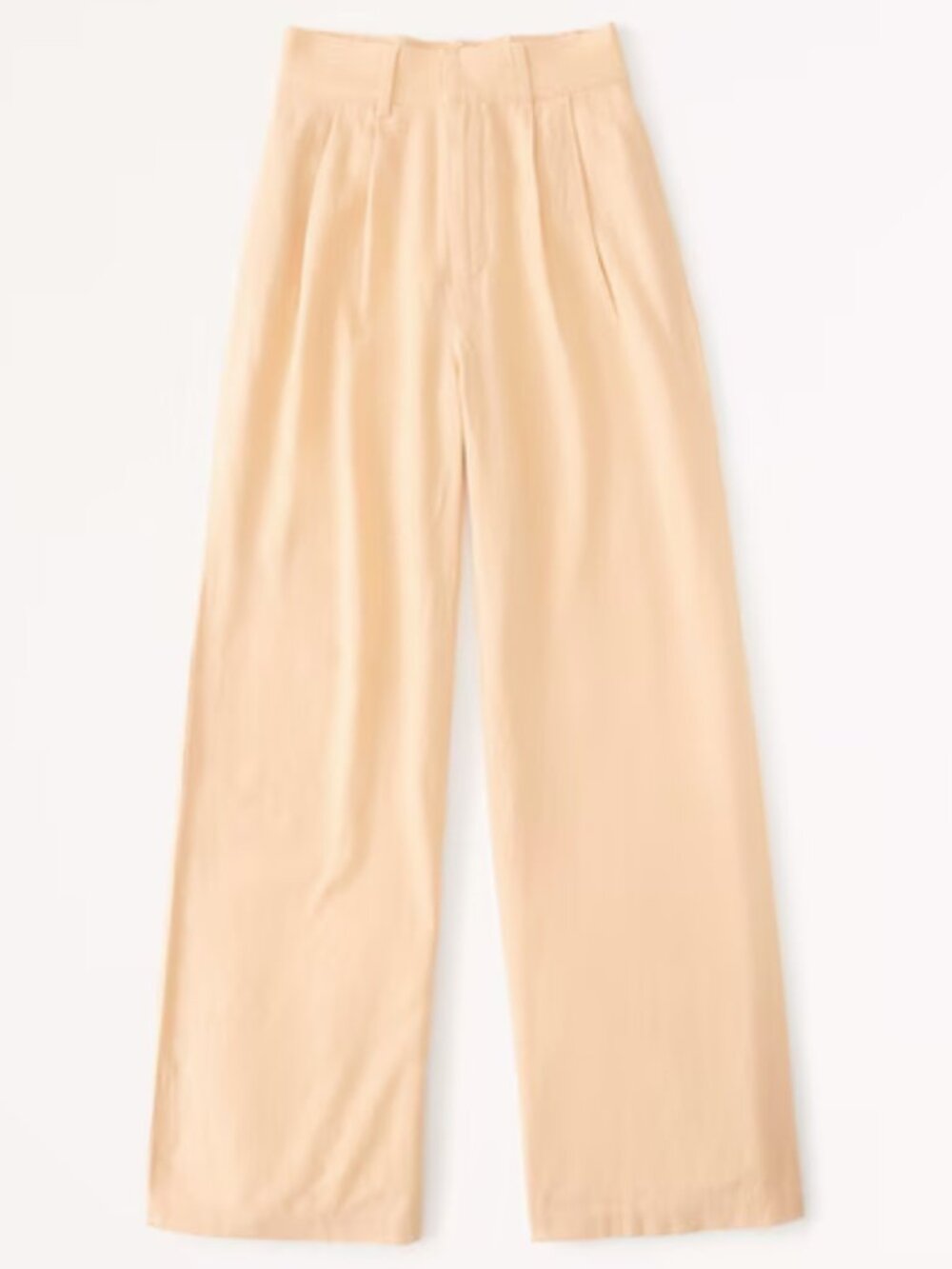 Abercrombie & Fitch Tailored Linen-Blend Wide Leg Pants - Orange